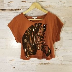 Delia's zebra crop top